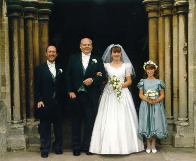 Bridal Party outside Church